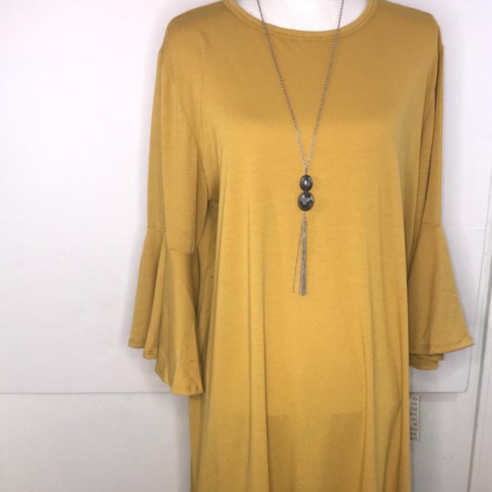 LuLaRoe 2XL Maurine - Mustard Yellow
